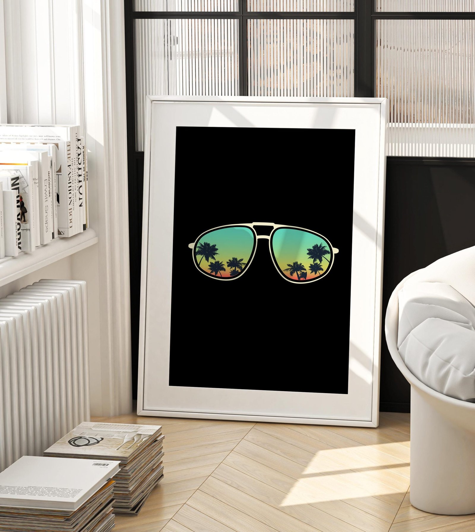 Sunglasses Wall Art Digital Wall Art – Tropical Design – 5 High-Resolution Printable Files – Instant Download