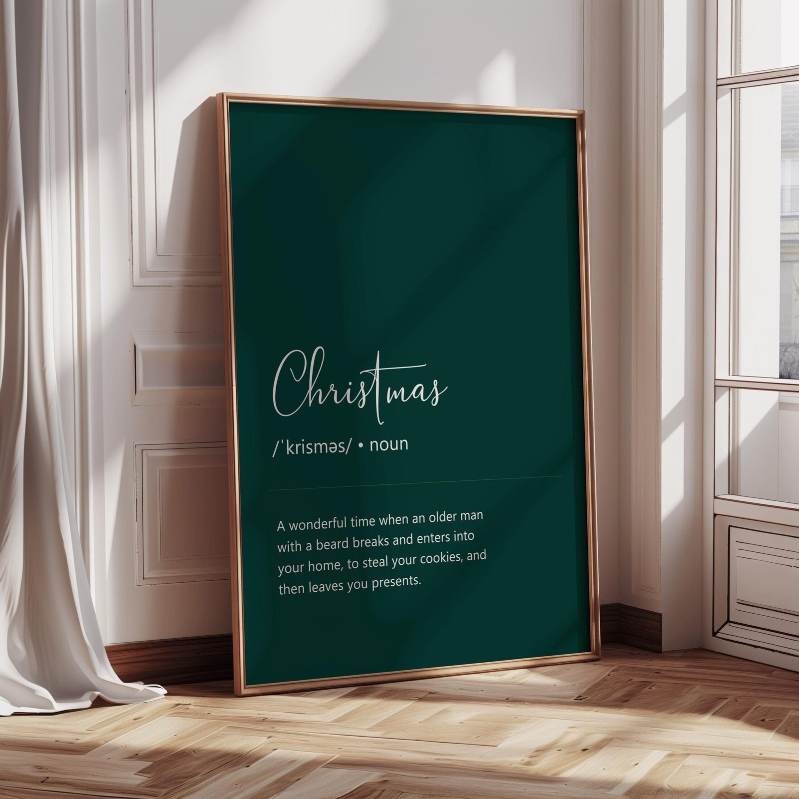 Green Christmas Definition Print, Definition Poster Printable, Xmas Art, Definition Sign Template, Christmas Wall Art, Christmas Wall Decor
